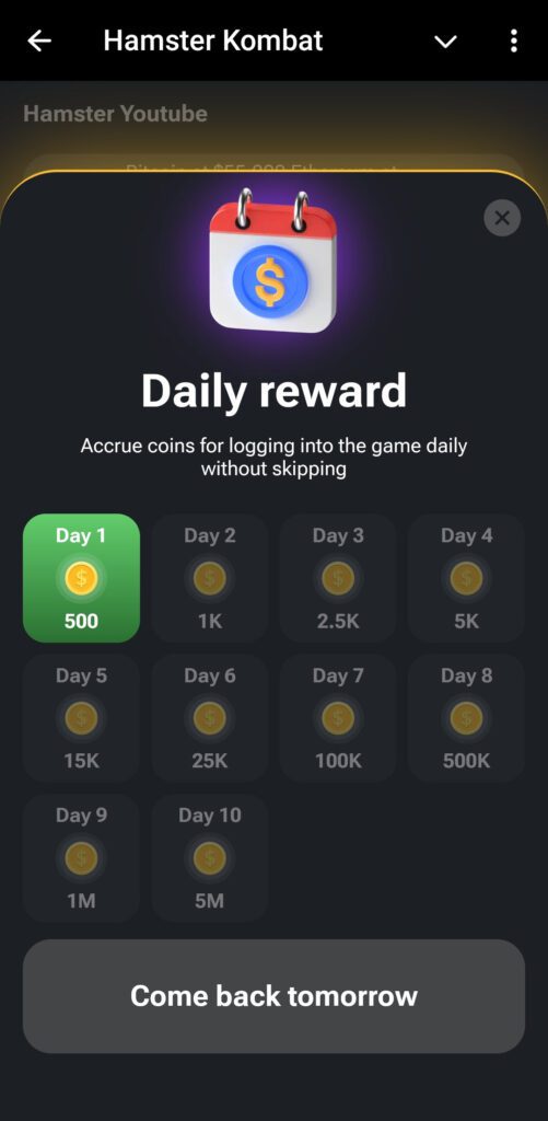 دریافت Daily reward-گریدپدیا
