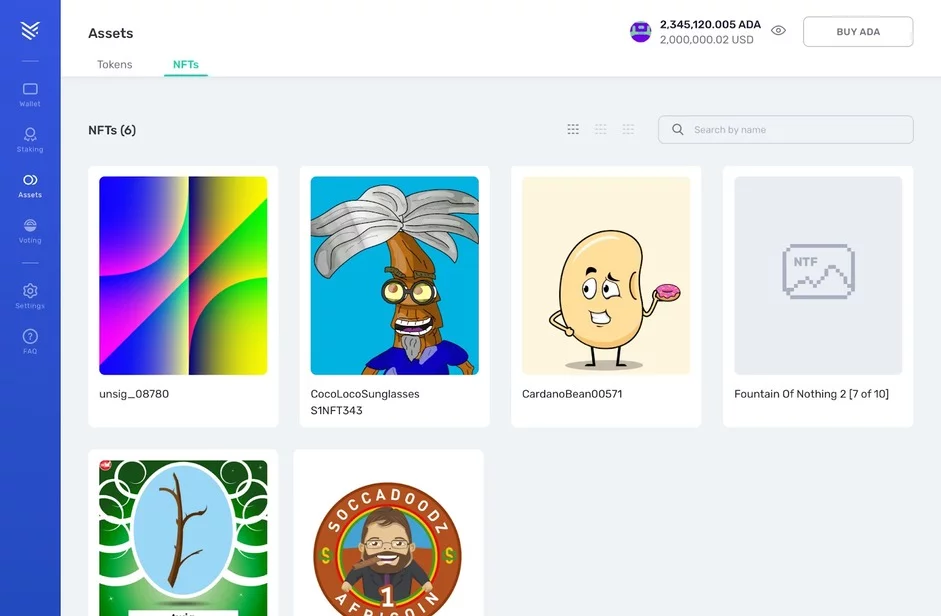 مدیریت NFT در کیف پول یورویی