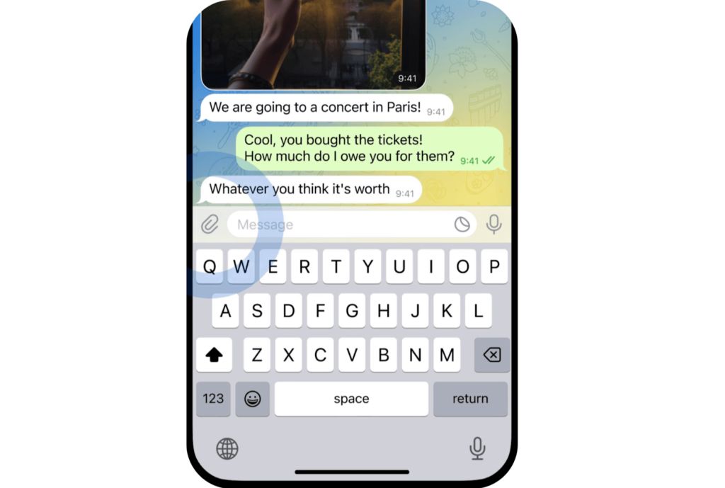 انتقال تتر به دیگران در تلگرام